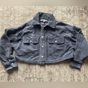 Signature Blue Corduroy Cropped Jacket